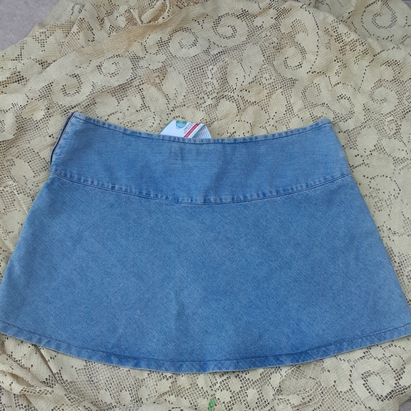 Clesta Bianca jean mini skirt flare Short mini skirt - Picture 3 of 7